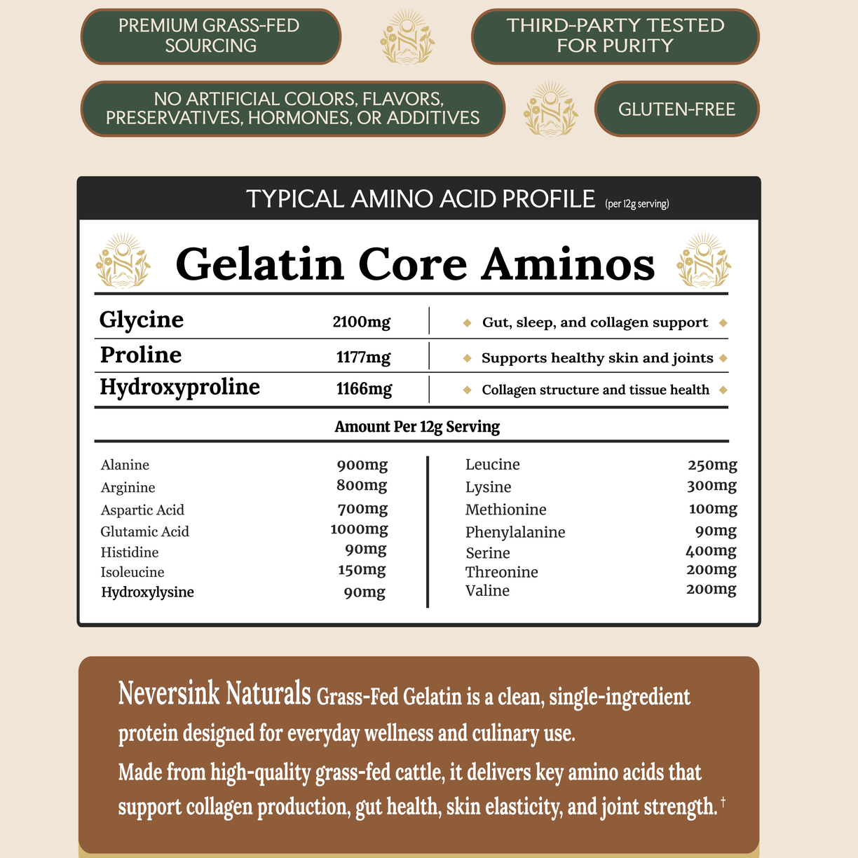 Grass Fed Gelatin Powder