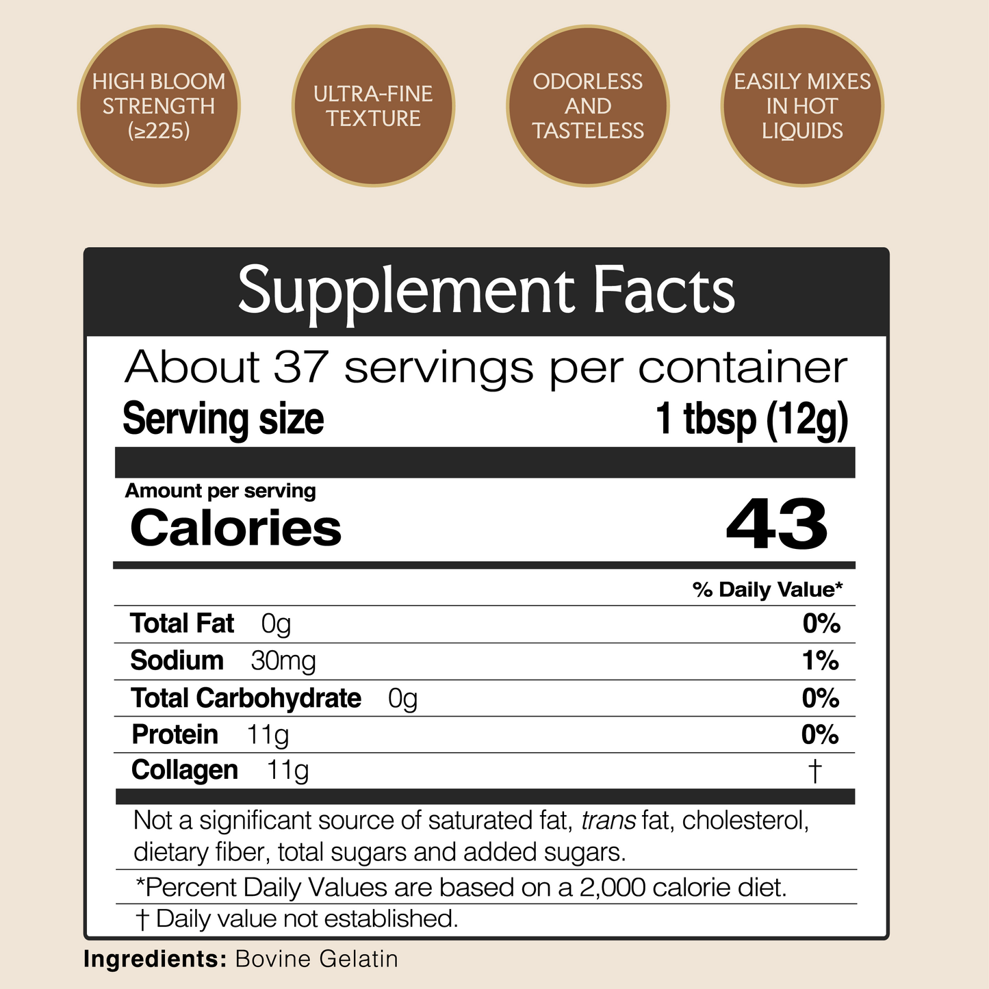 Grass Fed Gelatin Powder